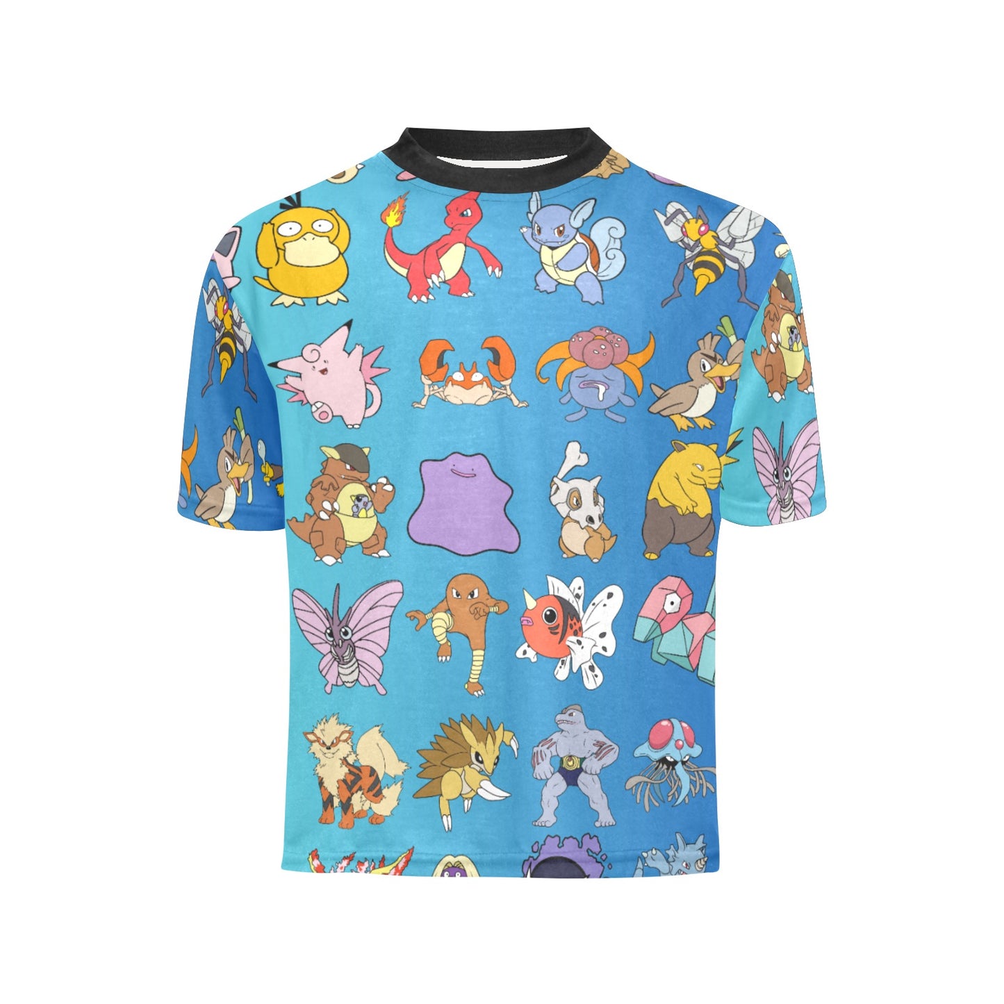Pokemon - Gotta Catch Em II Blue Big Boys' All Over Print Crew Neck T-Shirt