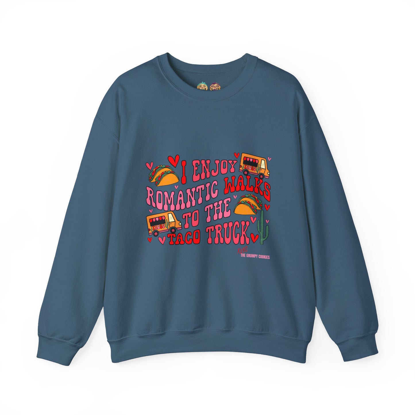 The Grumpy Cookies - Romance = Tacos Unisex Heavy Blend™ Crewneck Sweatshirt