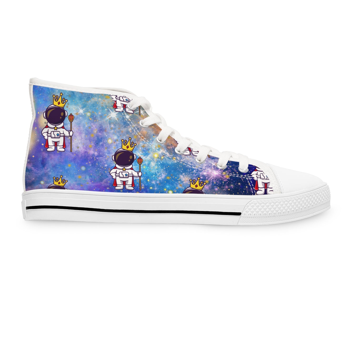 The Grumpy Cookies - Space King Women's Black High Top Sneakers