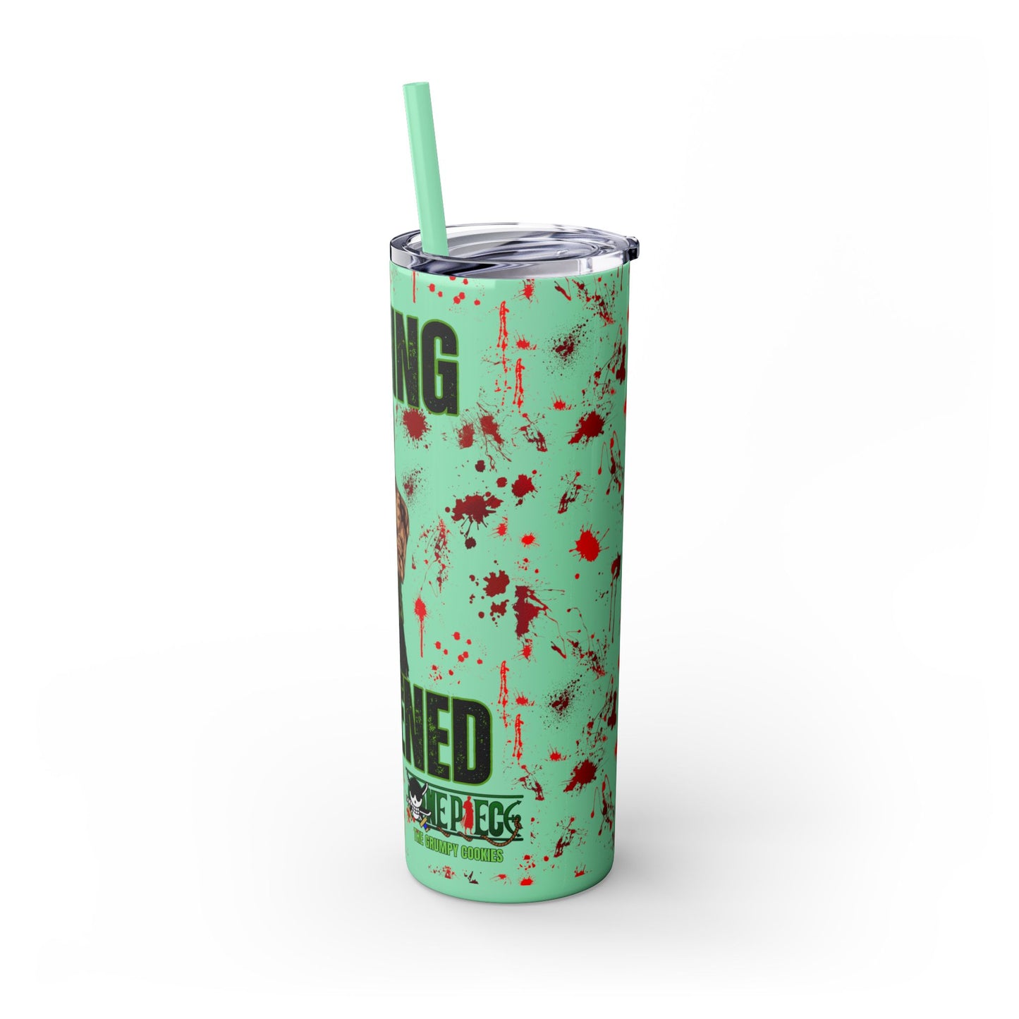 One Piece - Zoro Nothing Happened Skinny Tumbler with Straw, 20oz