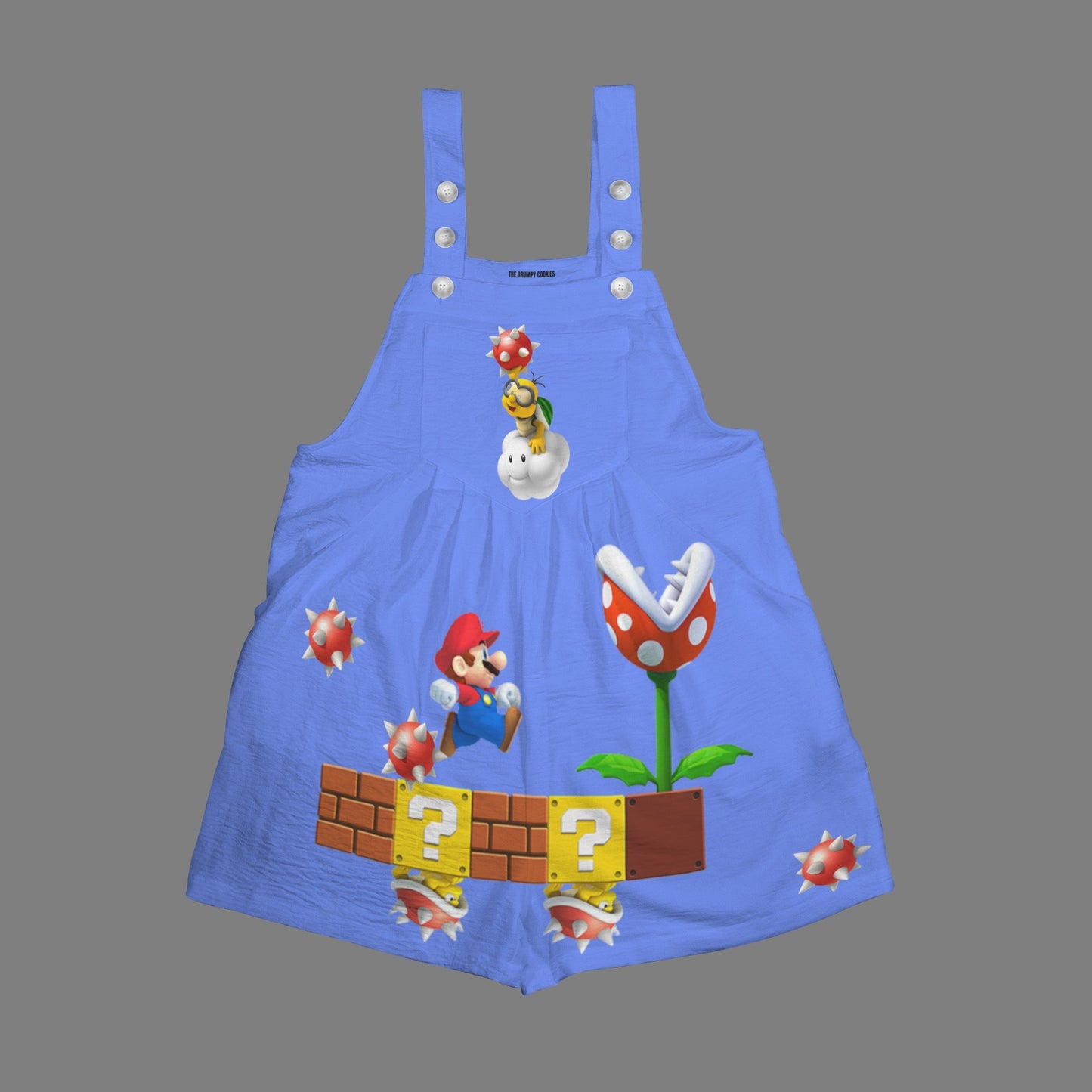 Mario Bros. - Super Mario Lakitu Women's Pocket Bib Short Romper