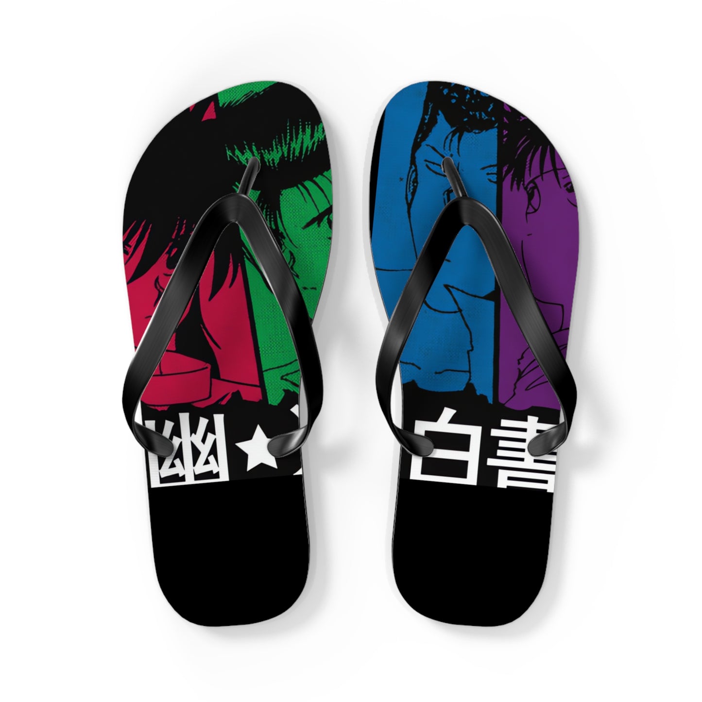 YuYu Hakusho - Power of Four Unisex Flip Flops