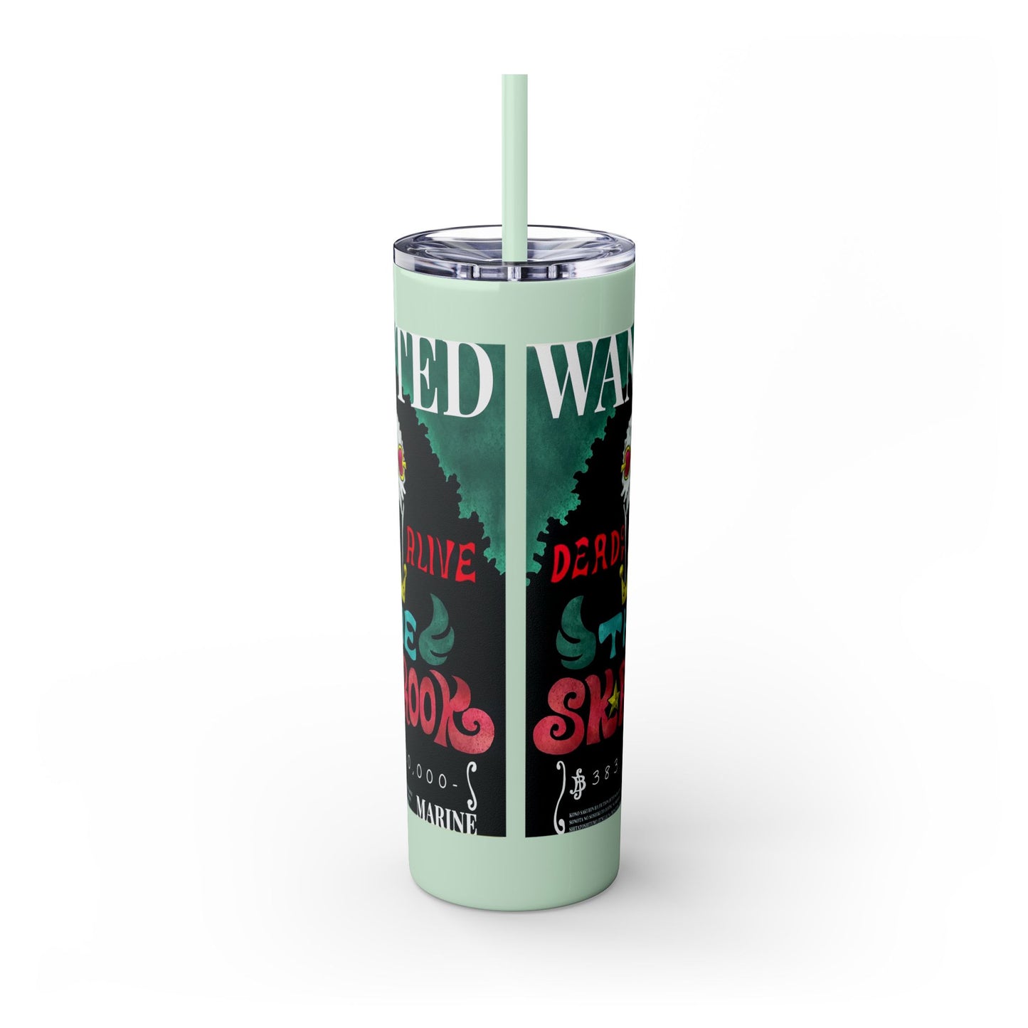 One Piece - Brook Wanted Poster Tumbler with Straw, 20oz