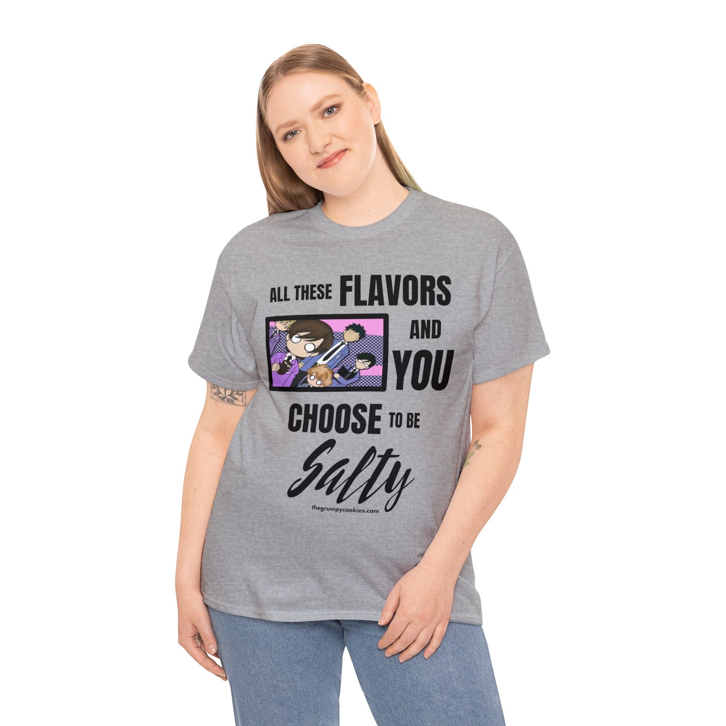 Ouran High School Host Club - Shocked Hosts Choose to Be Salty Unisex Heavy Cotton Tee
