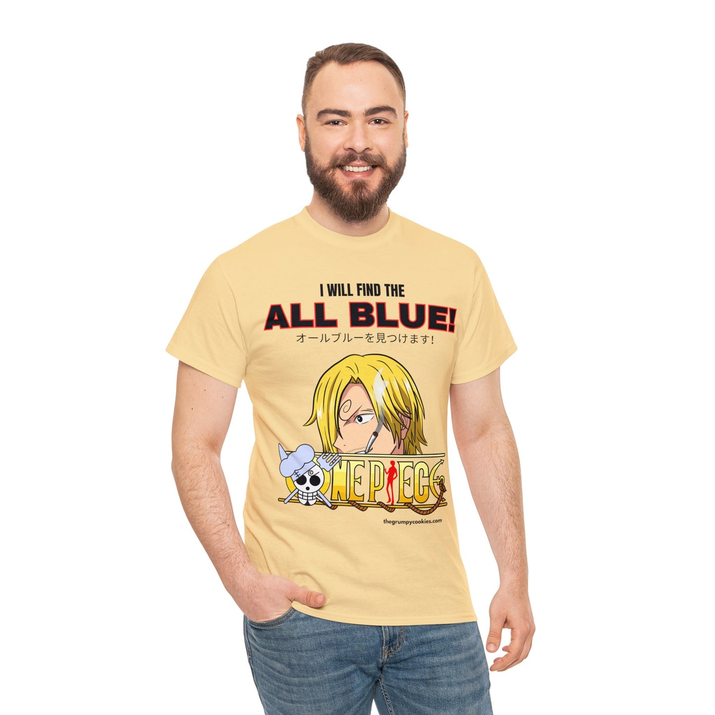 One Piece - Find the All Blue Unisex Heavy Cotton Tee