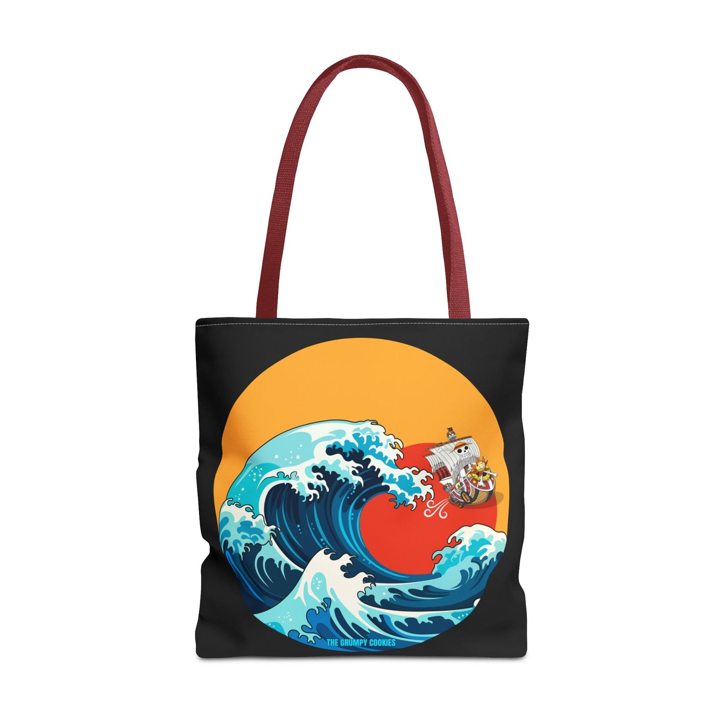 One Piece - Riding the Wave Black Tote Bag