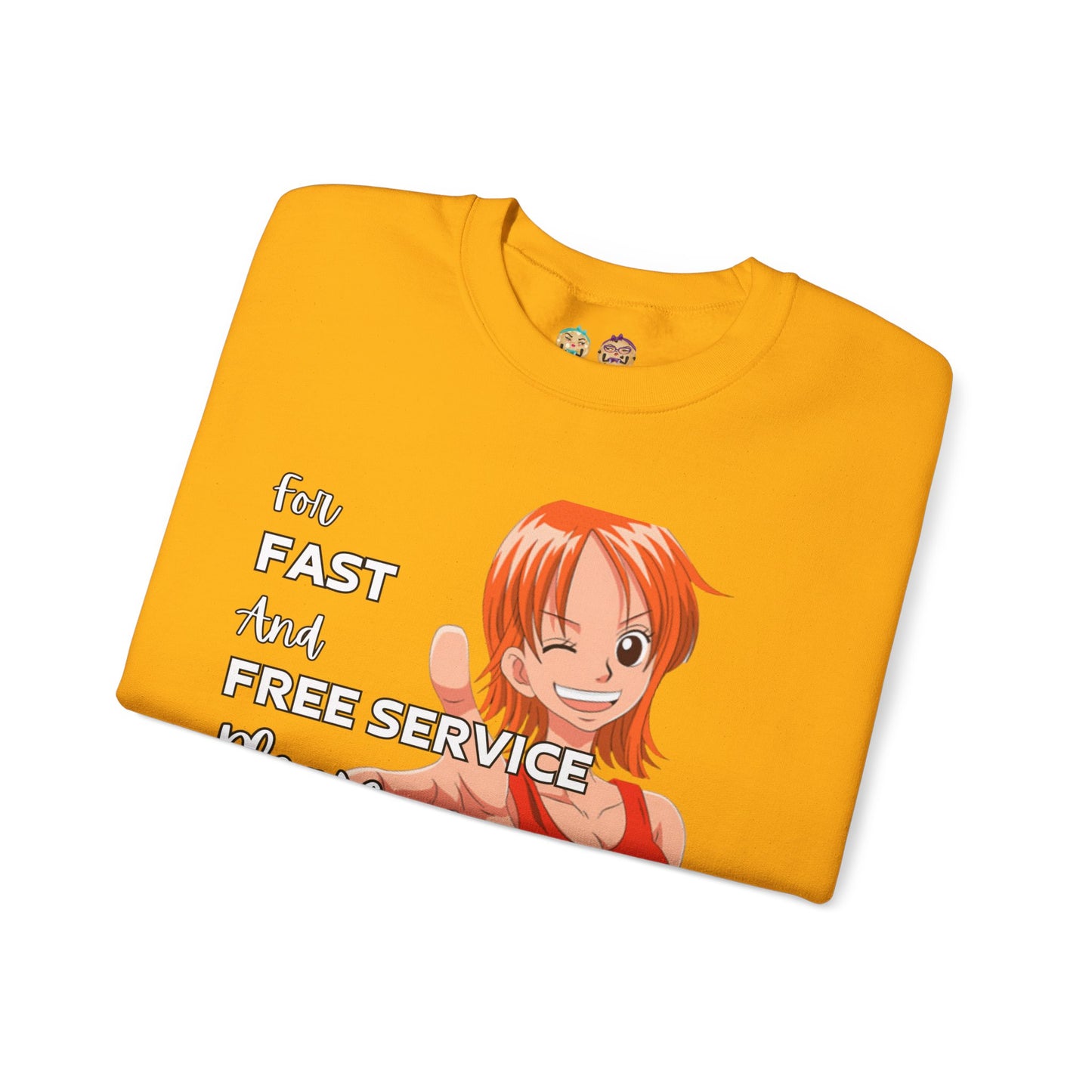 One Piece - Fast and Free Service Unisex Heavy Blend™ Crewneck Sweatshirt