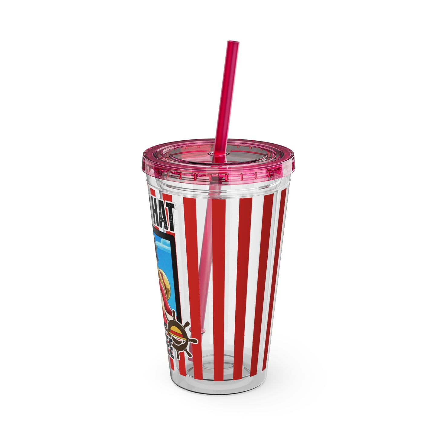 Straw Hat Coffee - Captain Luffy Sunsplash Tumbler with Straw, 16oz