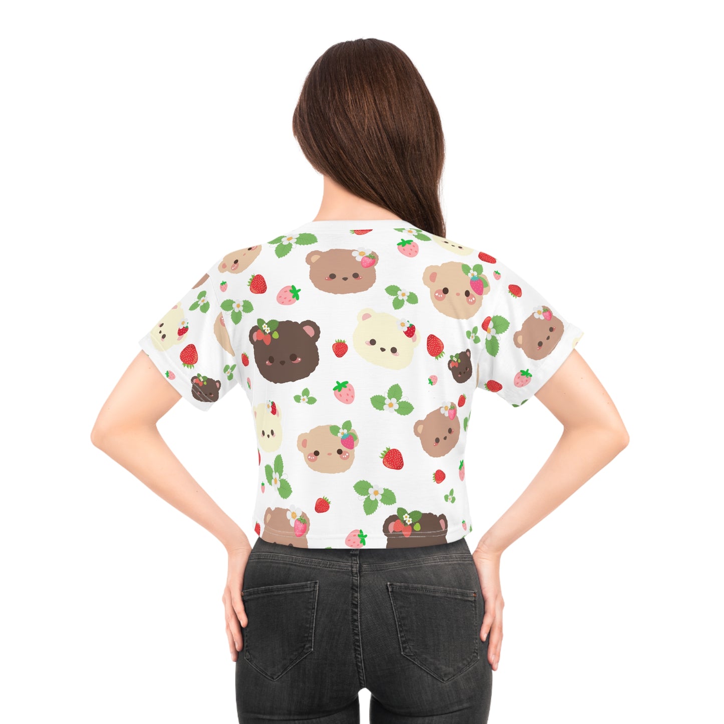 The Grumpy Cookies - Gangs All Here White Crop Tee