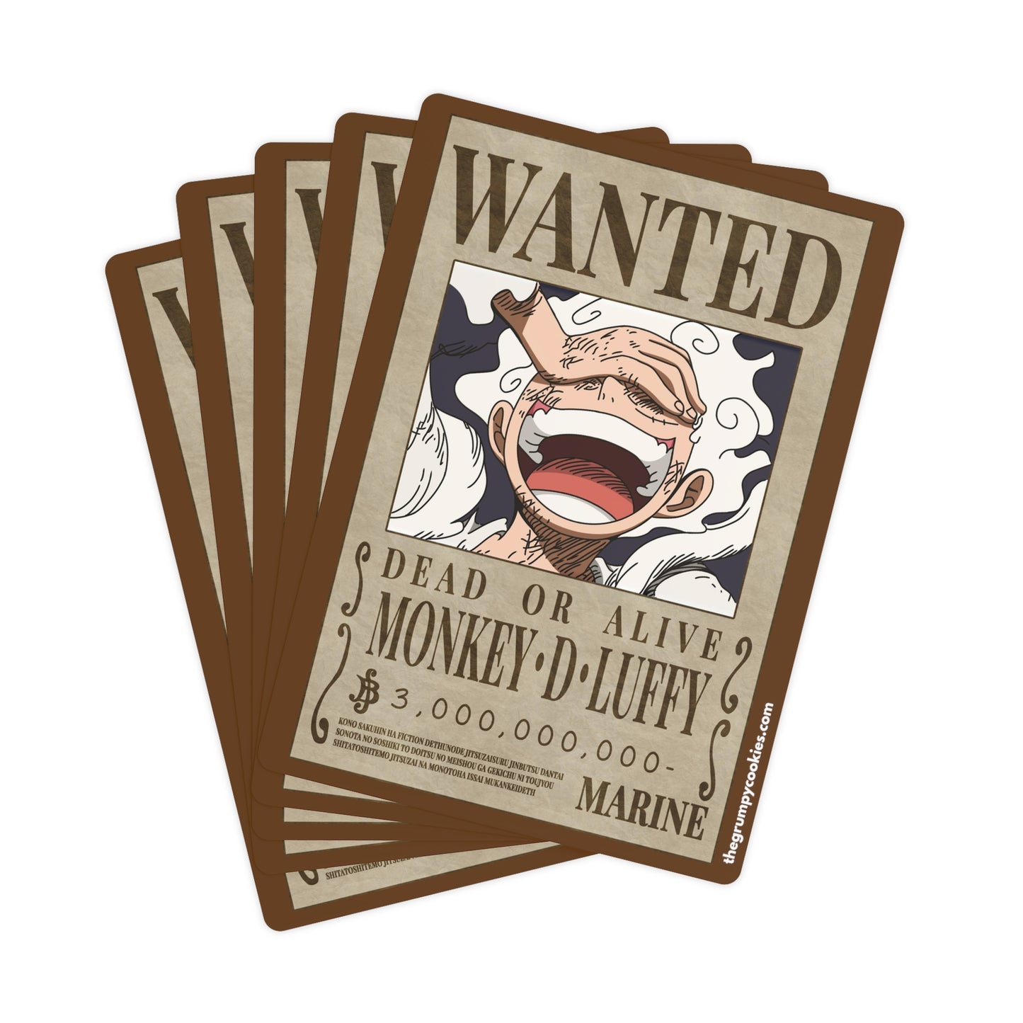 One Piece - Luffy Wanted Poster Poker Cards