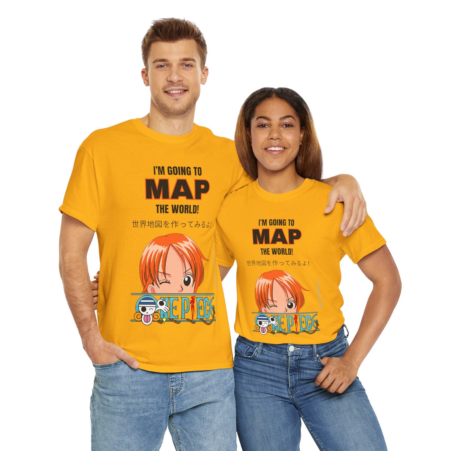 One Piece - Map the World Unisex Heavy Cotton Tee