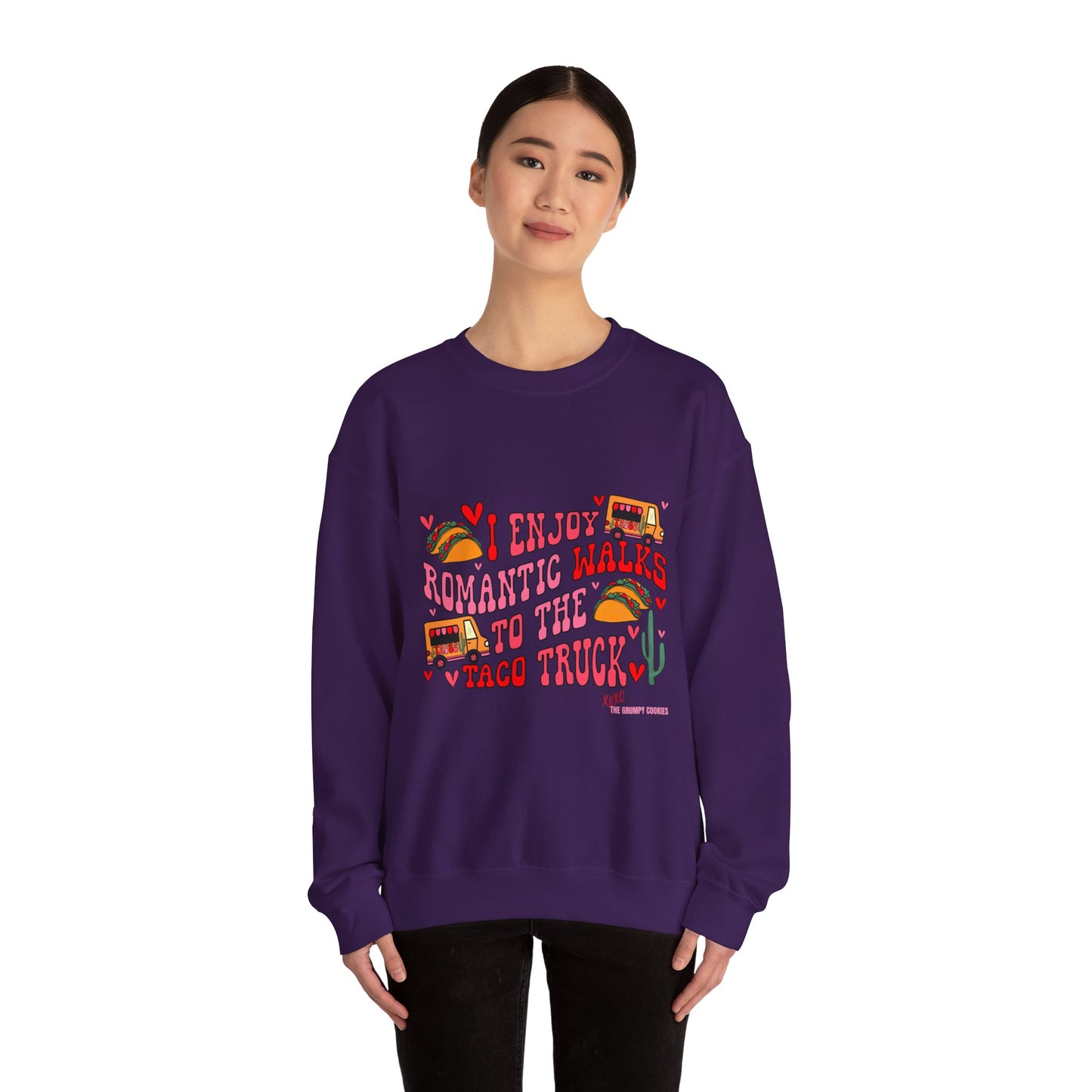 The Grumpy Cookies - Romance = Tacos Unisex Heavy Blend™ Crewneck Sweatshirt