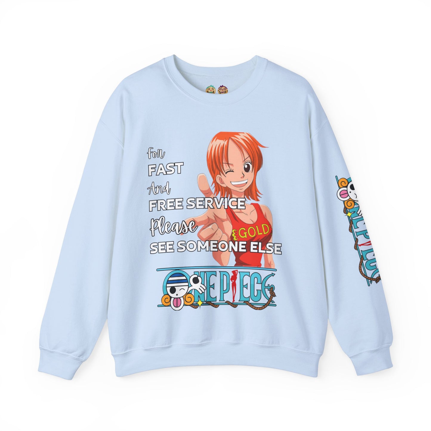 One Piece - Fast and Free Service Unisex Heavy Blend™ Crewneck Sweatshirt