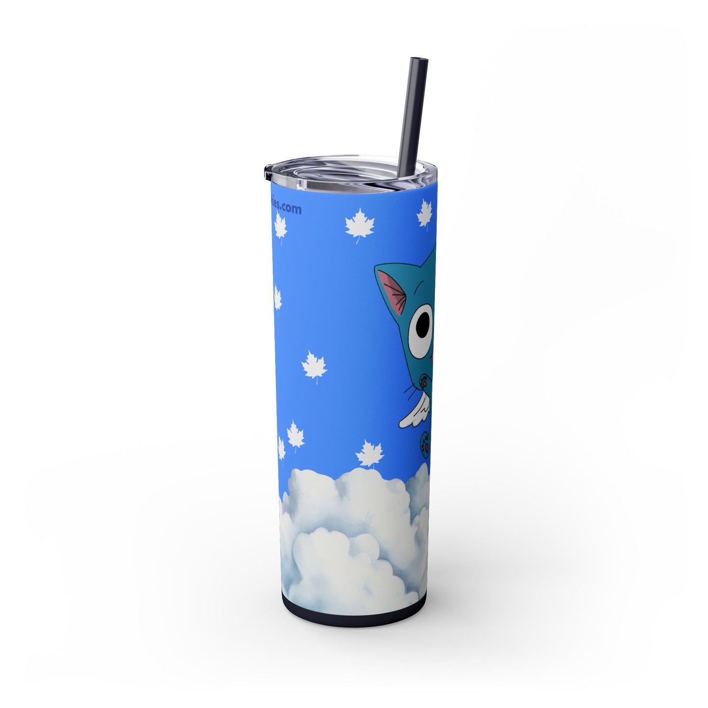 Fairy Tail - Happy As Can Be Skinny Tumbler with Straw, 20oz