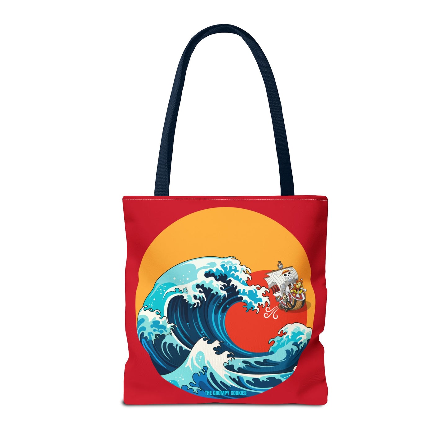One Piece - Riding the Wave Dark Red Tote Bag