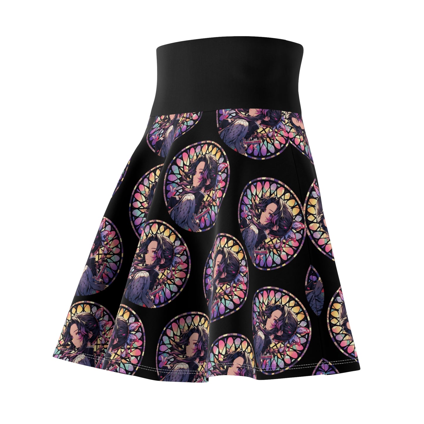 Stained Glass Shinobu Kocho Women's Skater Skirt (AOP)