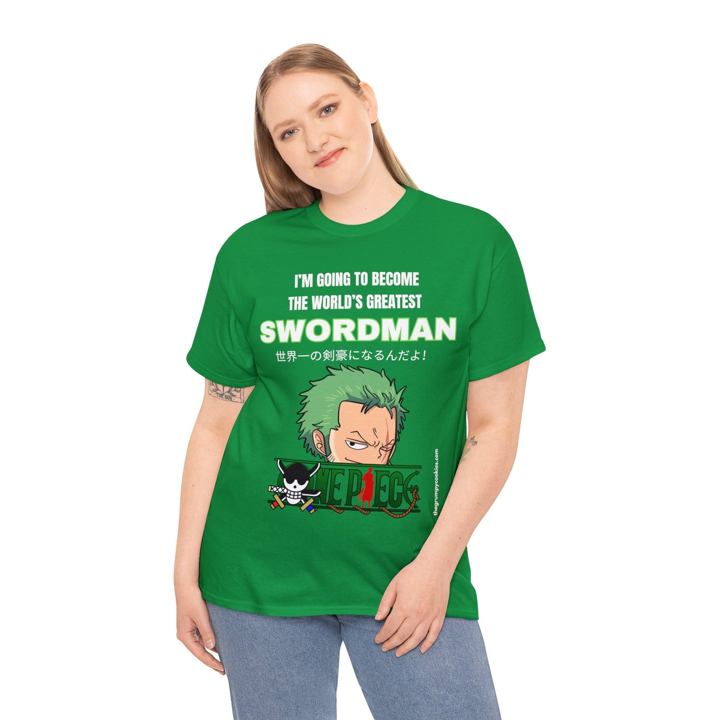 One Piece - World's Greatest Swordsman Unisex Heavy Cotton Tee