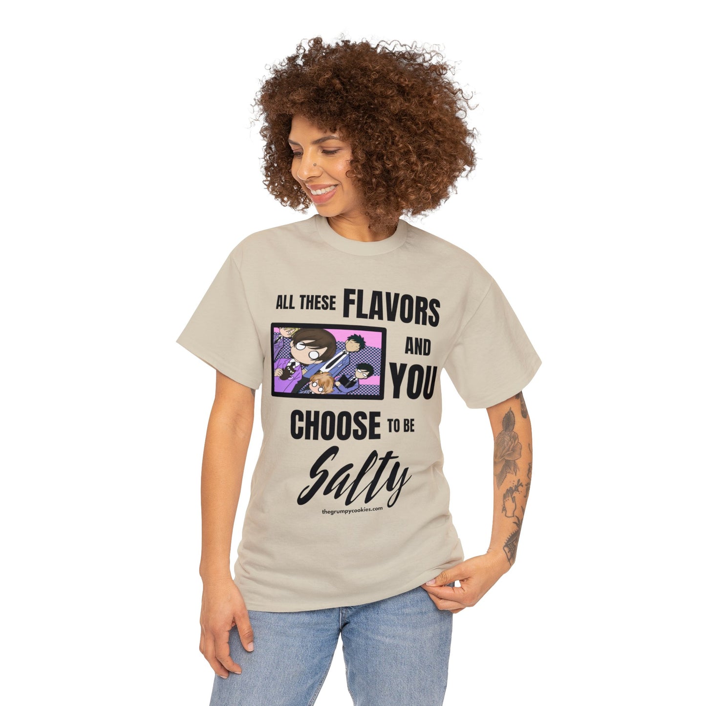 Ouran High School Host Club - Shocked Hosts Choose to Be Salty Unisex Heavy Cotton Tee