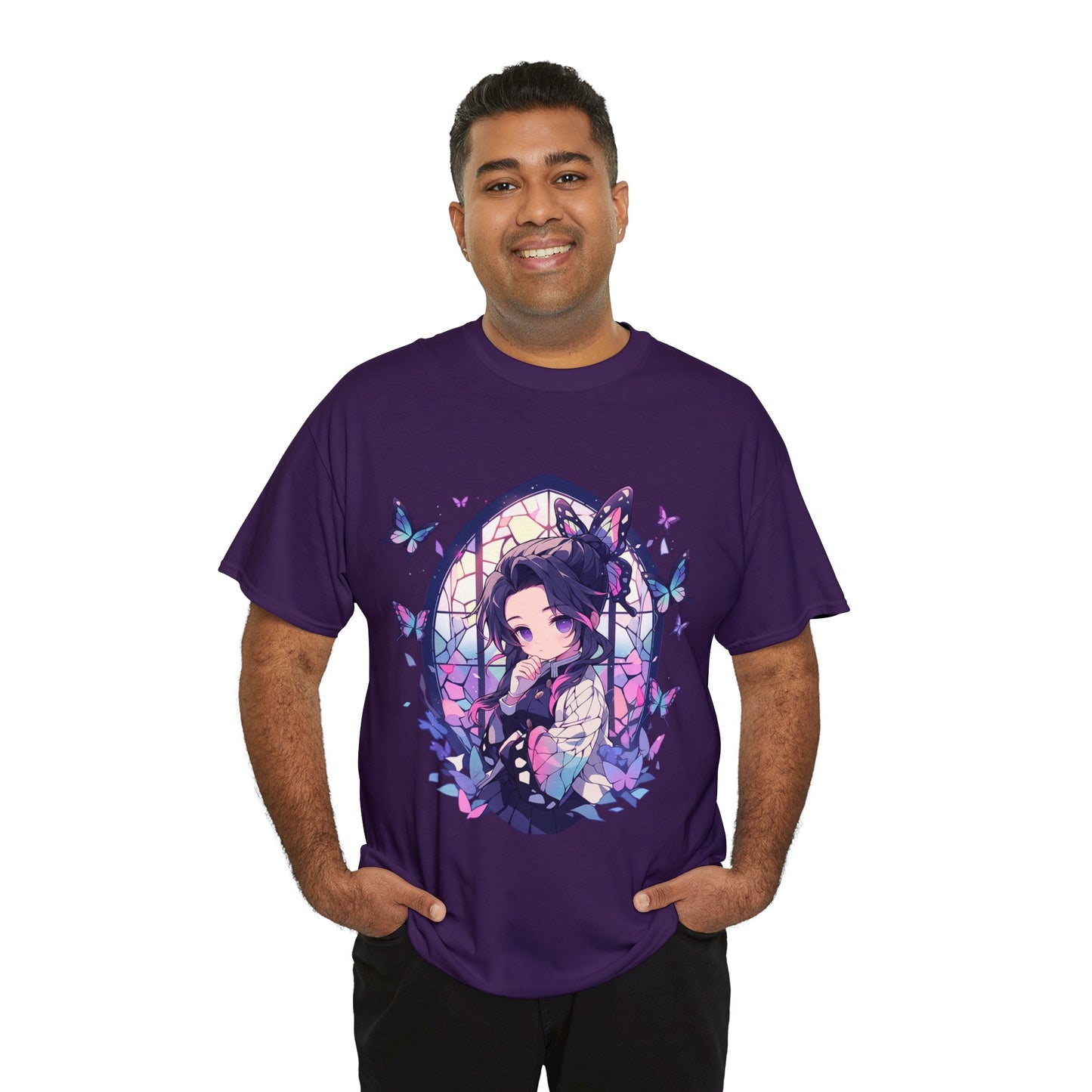 Demon Slayer - Stained Glass Shinobu Kocho Series Unisex Heavy Cotton Tee