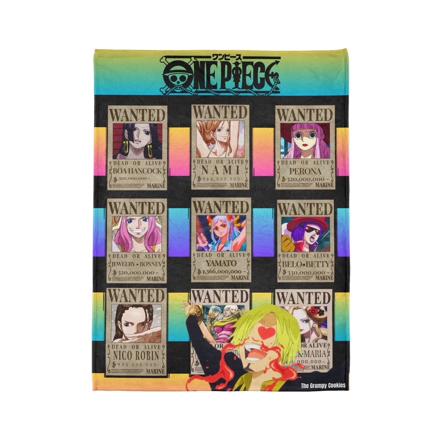 One Piece - Sanji In Love Polyester Blanket