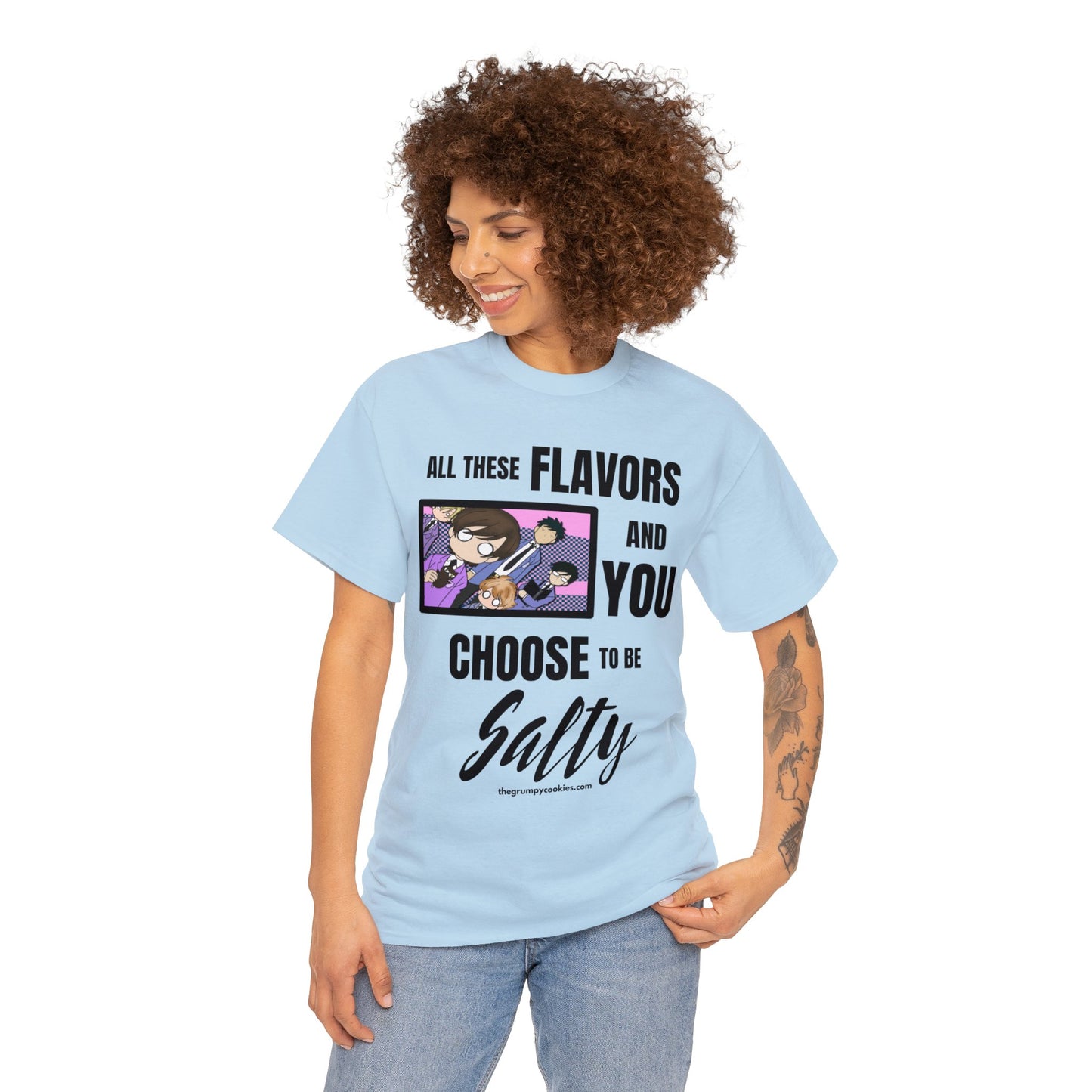 Ouran High School Host Club - Shocked Hosts Choose to Be Salty Unisex Heavy Cotton Tee