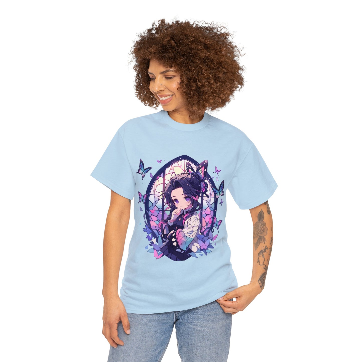 Demon Slayer - Stained Glass Shinobu Kocho Series Unisex Heavy Cotton Tee