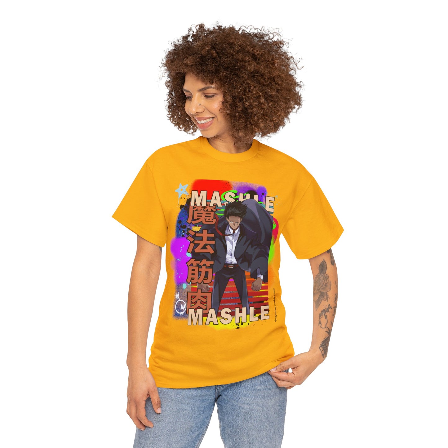 Mashle - Mash Burnedead Graffiti Unisex Heavy Cotton Tee