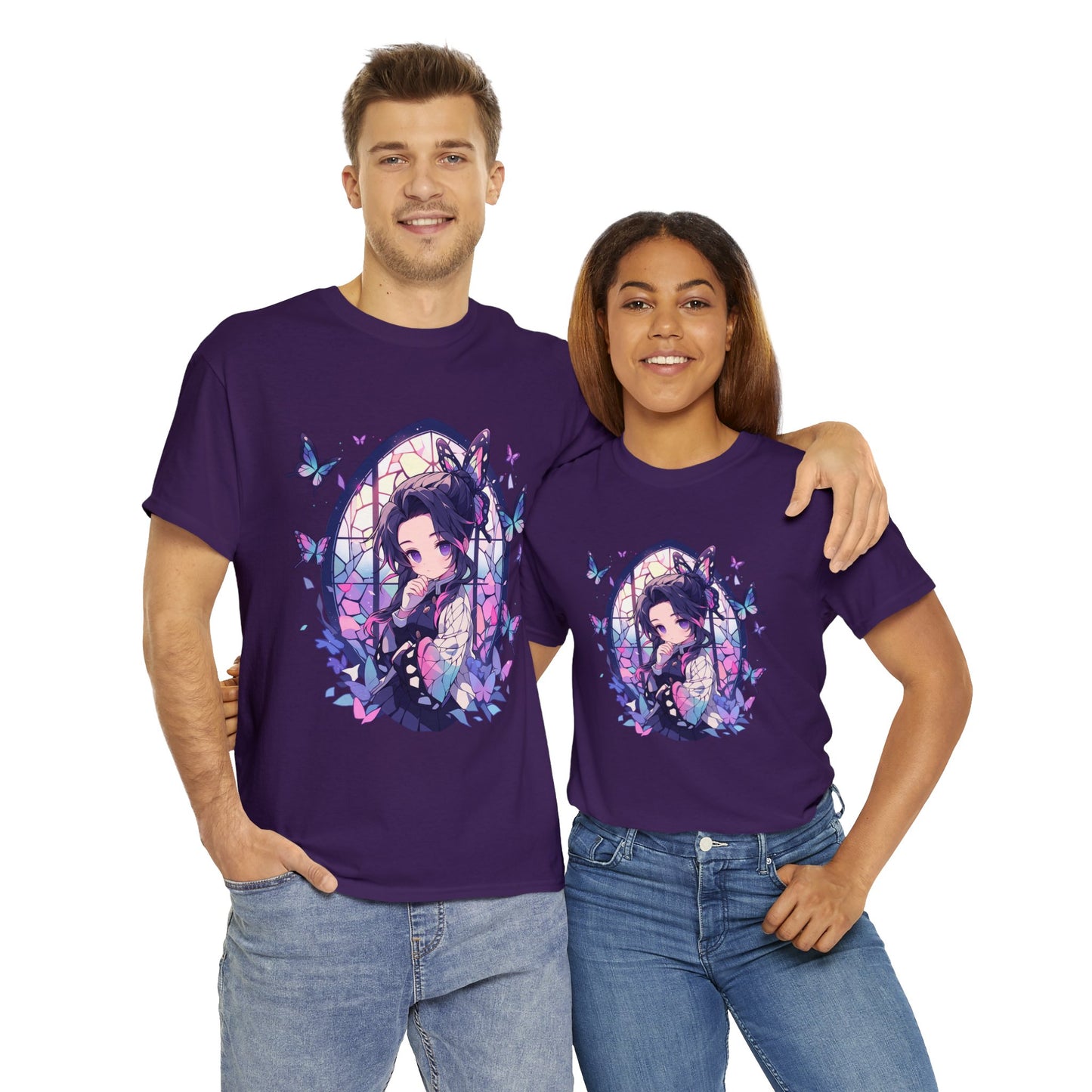 Demon Slayer - Stained Glass Shinobu Kocho Series Unisex Heavy Cotton Tee