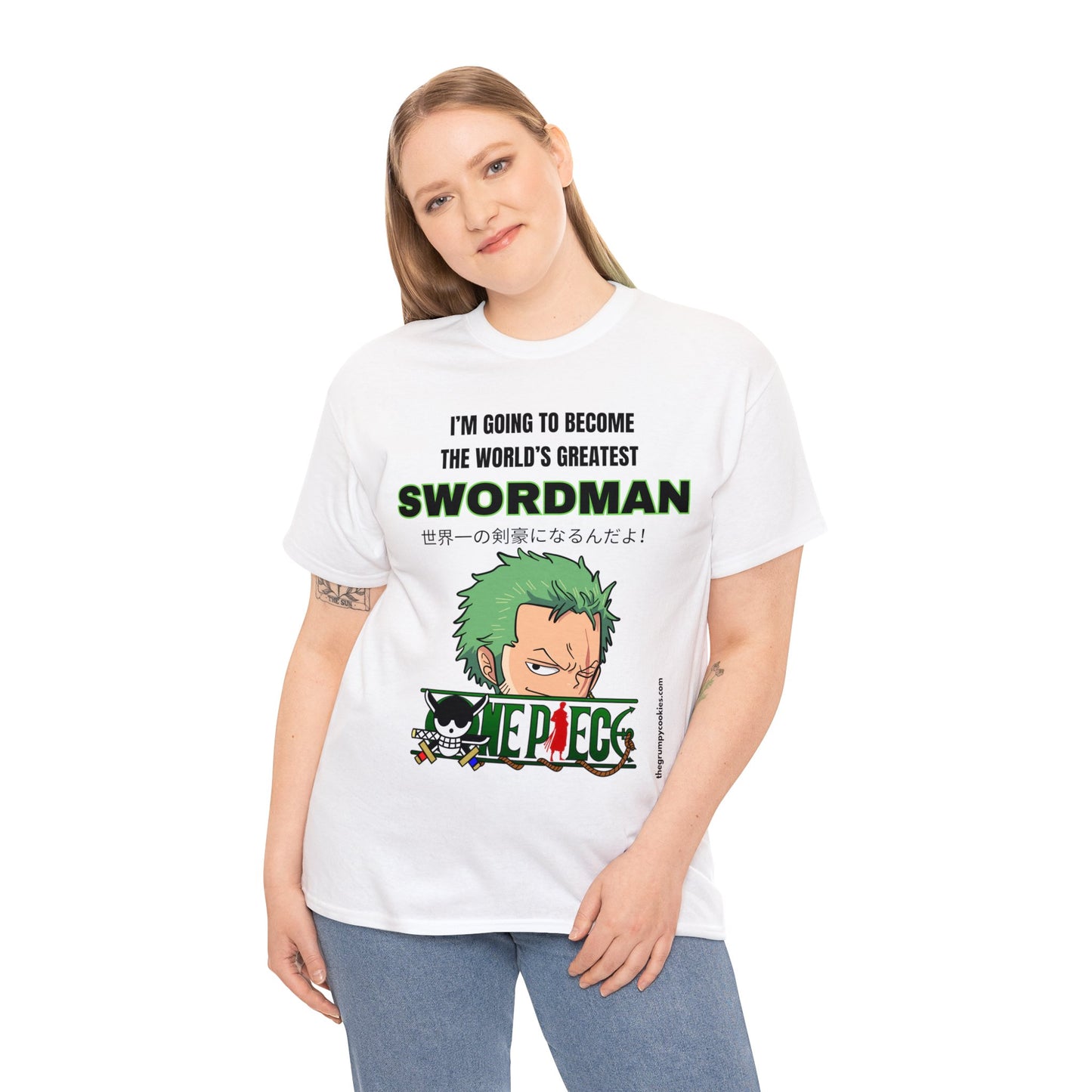 One Piece - World's Greatest Swordsman Unisex Heavy Cotton Tee
