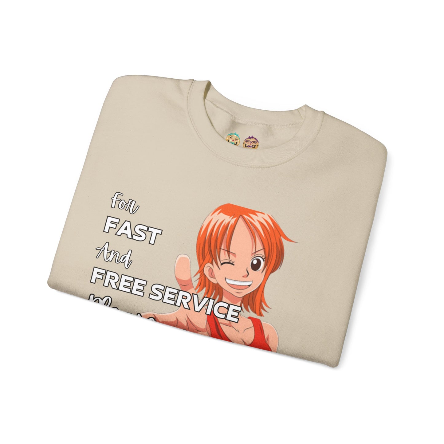 One Piece - Fast and Free Service Unisex Heavy Blend™ Crewneck Sweatshirt