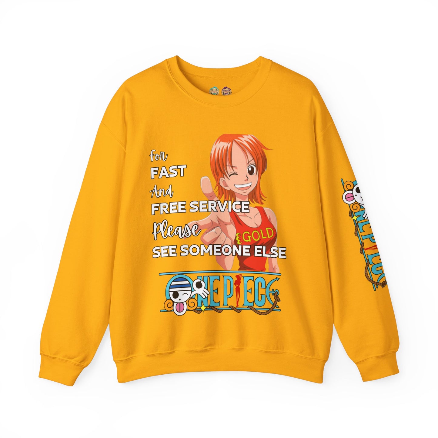 One Piece - Fast and Free Service Unisex Heavy Blend™ Crewneck Sweatshirt