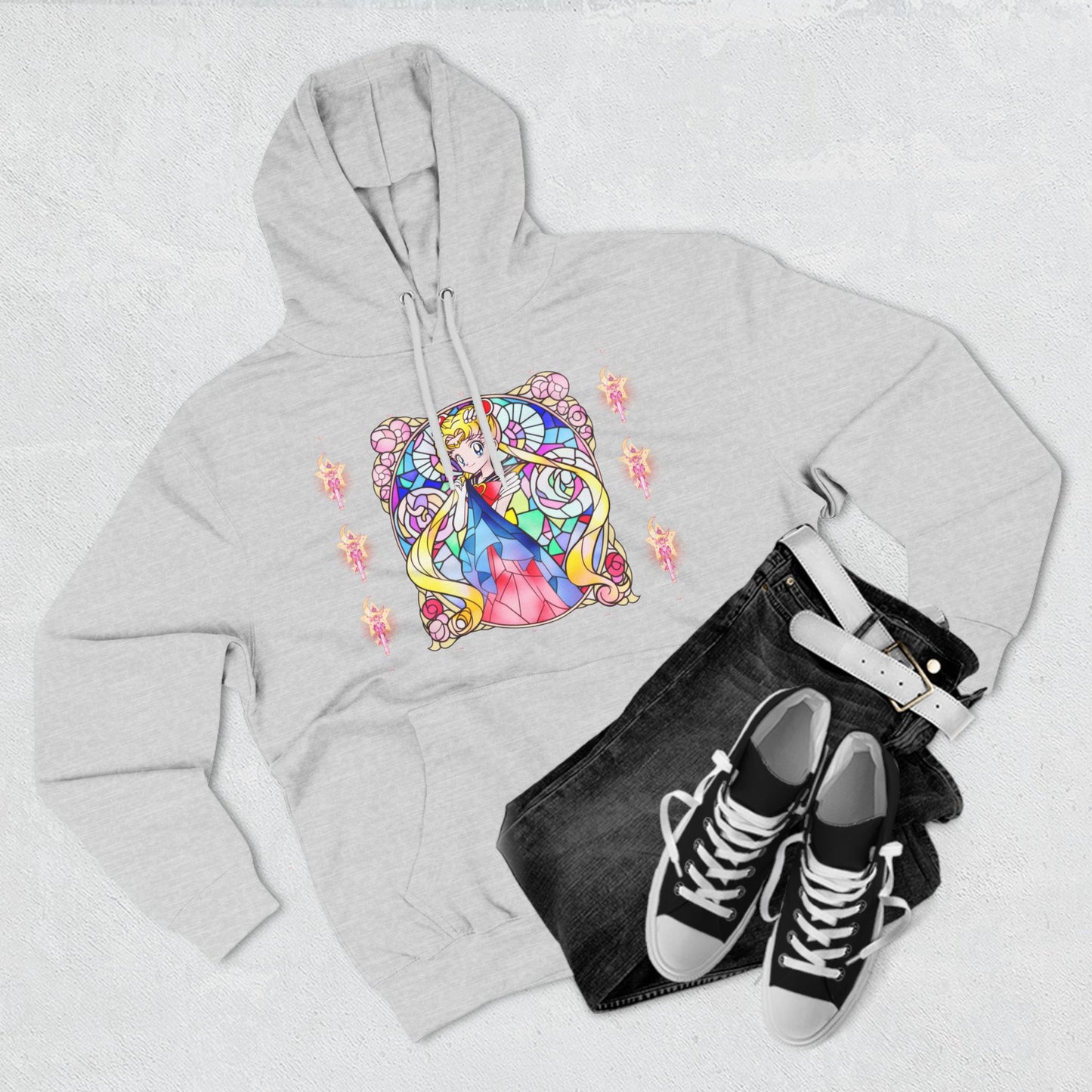 Sailor Moon - Stained Glass Sailor Power Pullover Hoodie