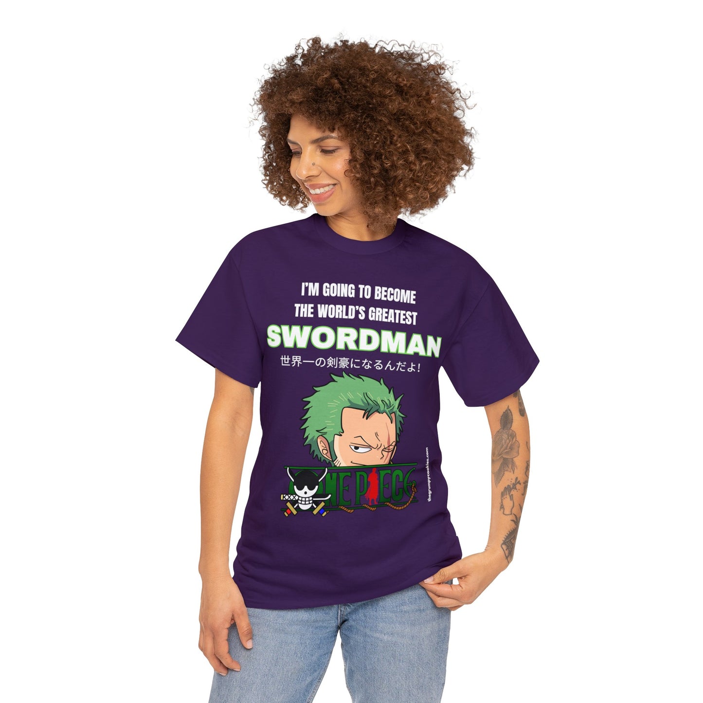 One Piece - World's Greatest Swordsman Unisex Heavy Cotton Tee
