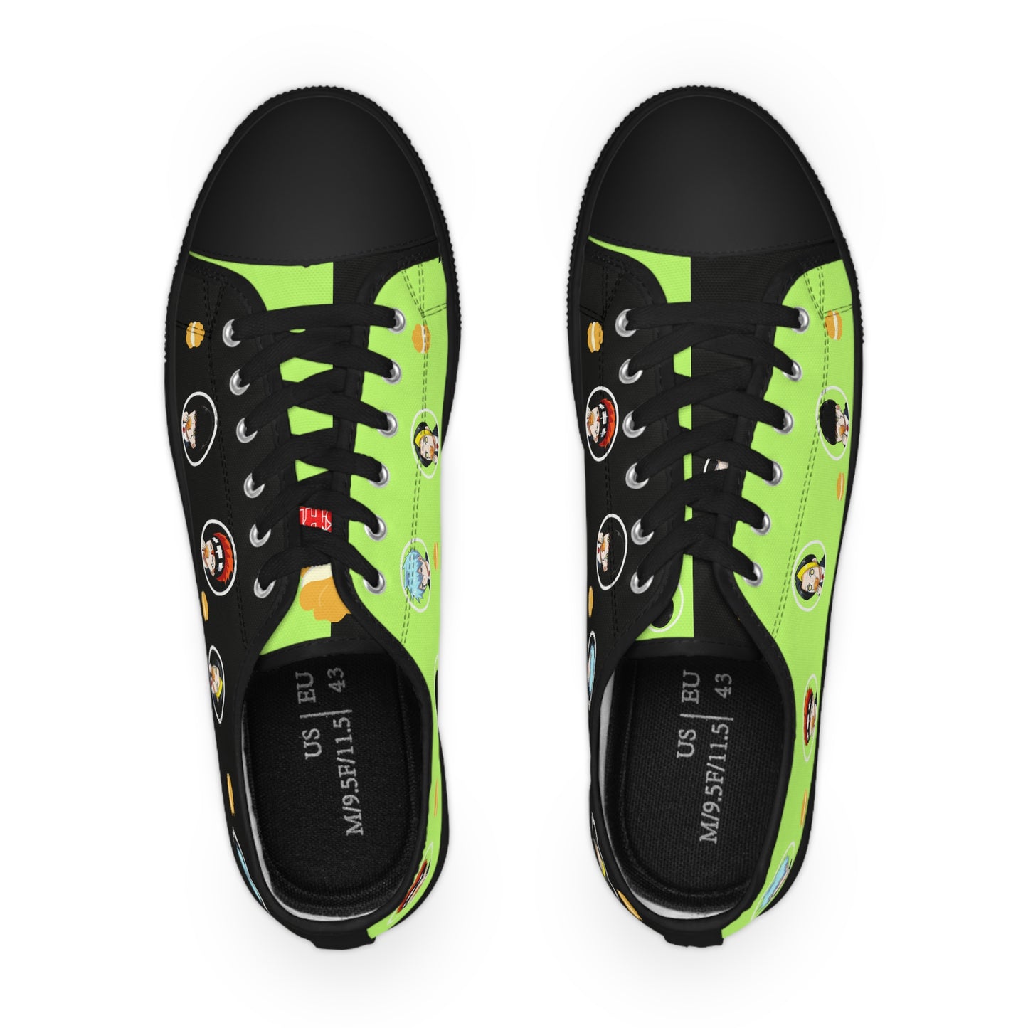 Mashle - 3 Outta 4 Ain't Bad Men's Green & Black Low Top Sneakers