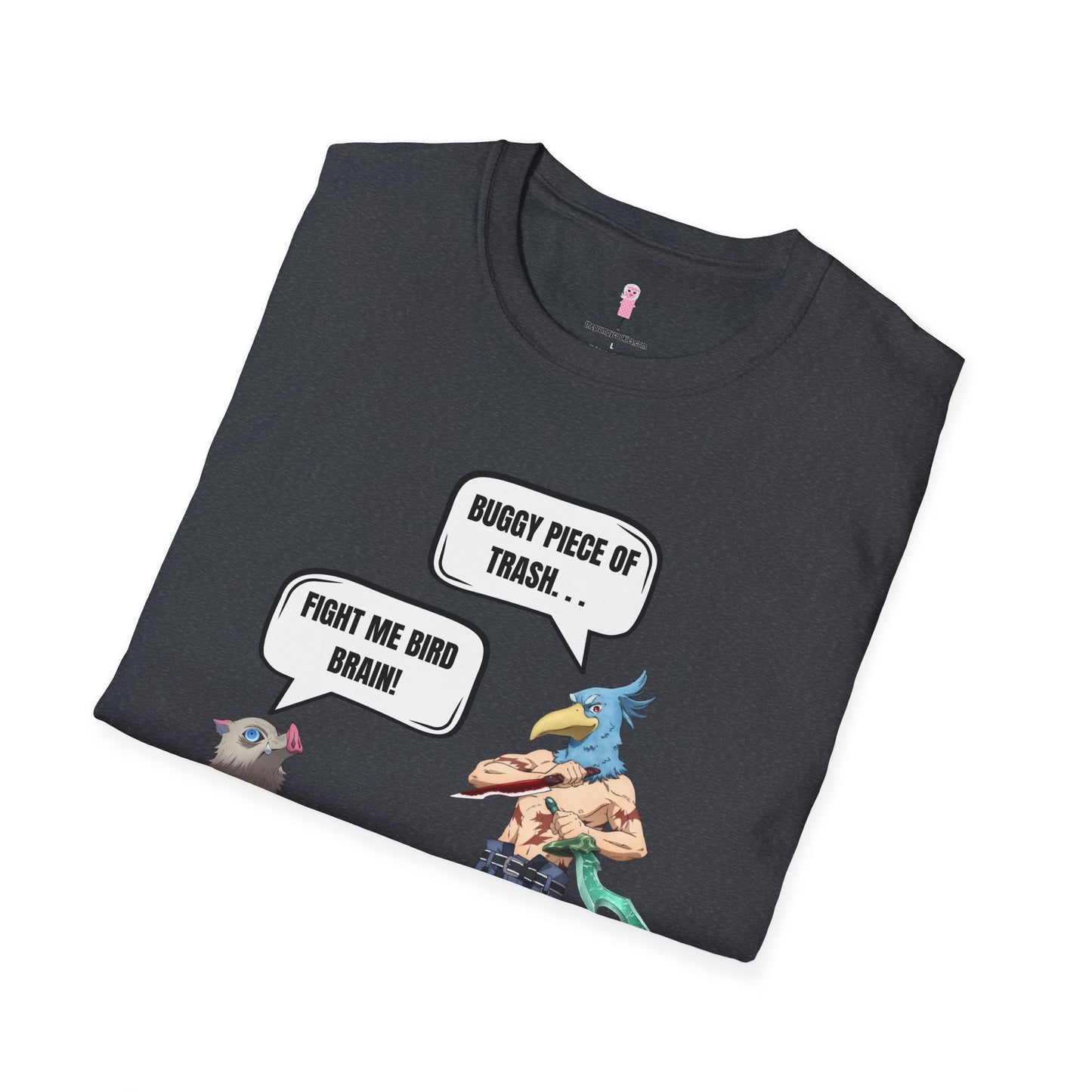 Shangri-la Frontier vs Demon Slayer- Boar Head vs Bird Brain Graphic Tee