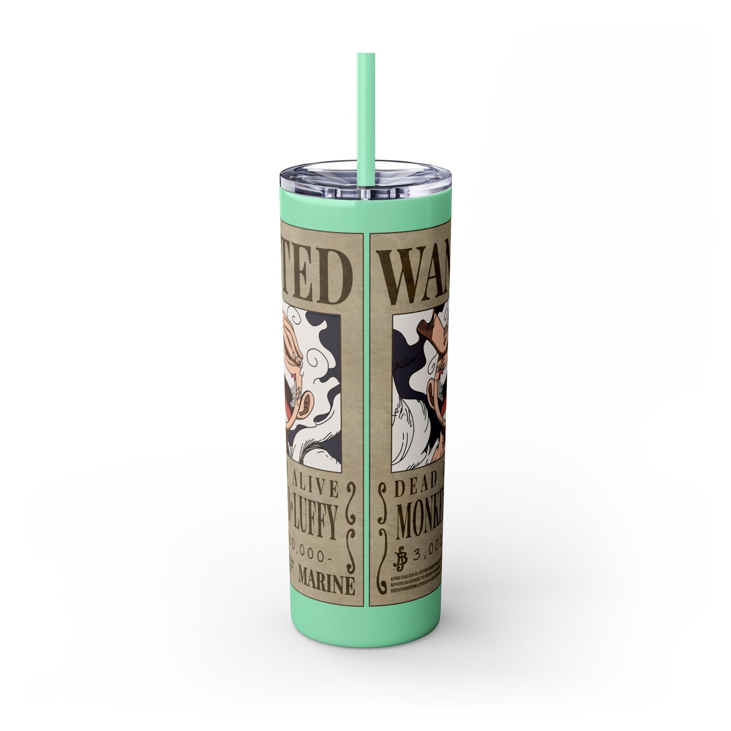 One Piece - Luffy Fifth Gear Skinny Tumbler with Straw, 20oz