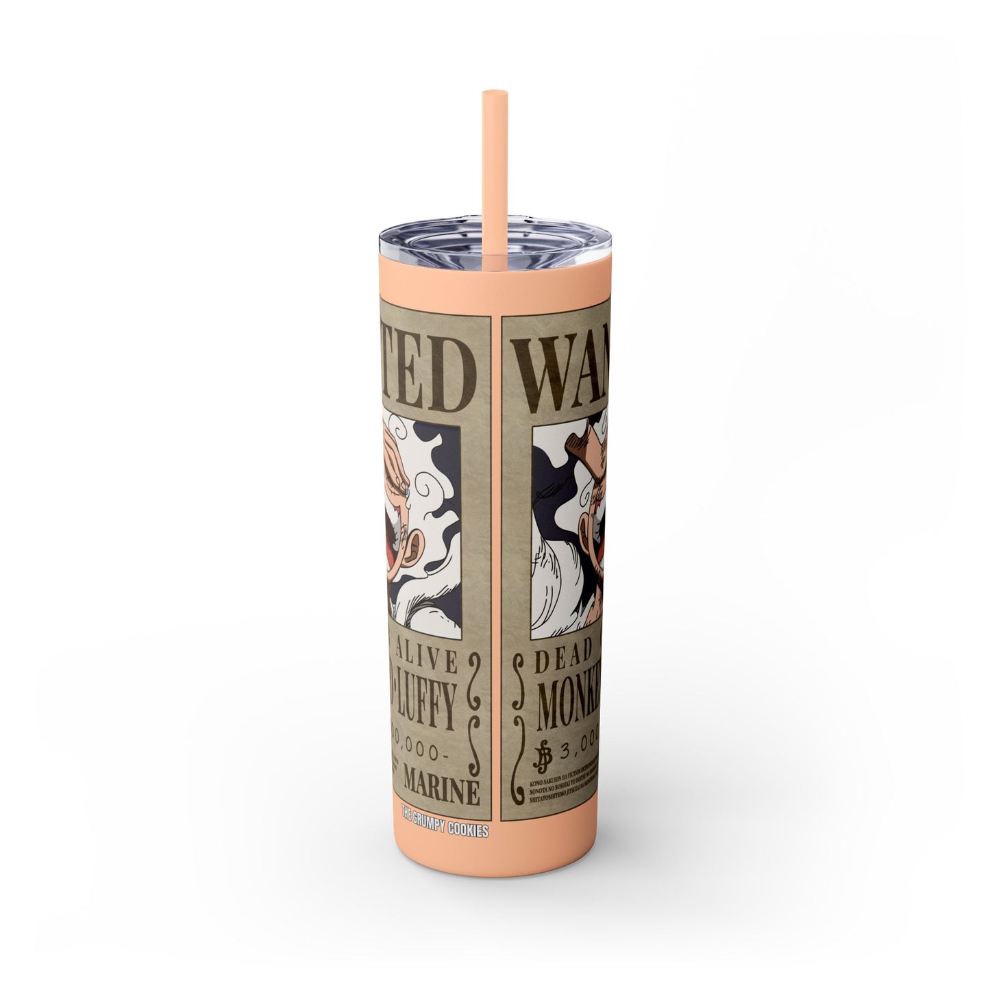 One Piece - Luffy Fifth Gear Skinny Tumbler with Straw, 20oz