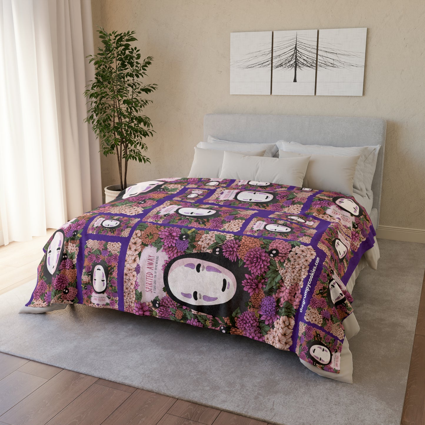 Studio Ghibli - Spirited Away - No Face in the Garden Polyester Blanket