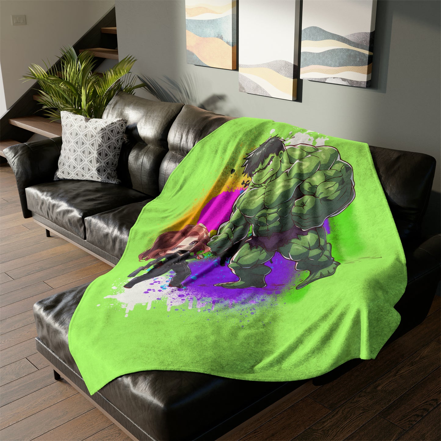 Marvel - Hulk Loves Black Widow Soft Polyester Blanket