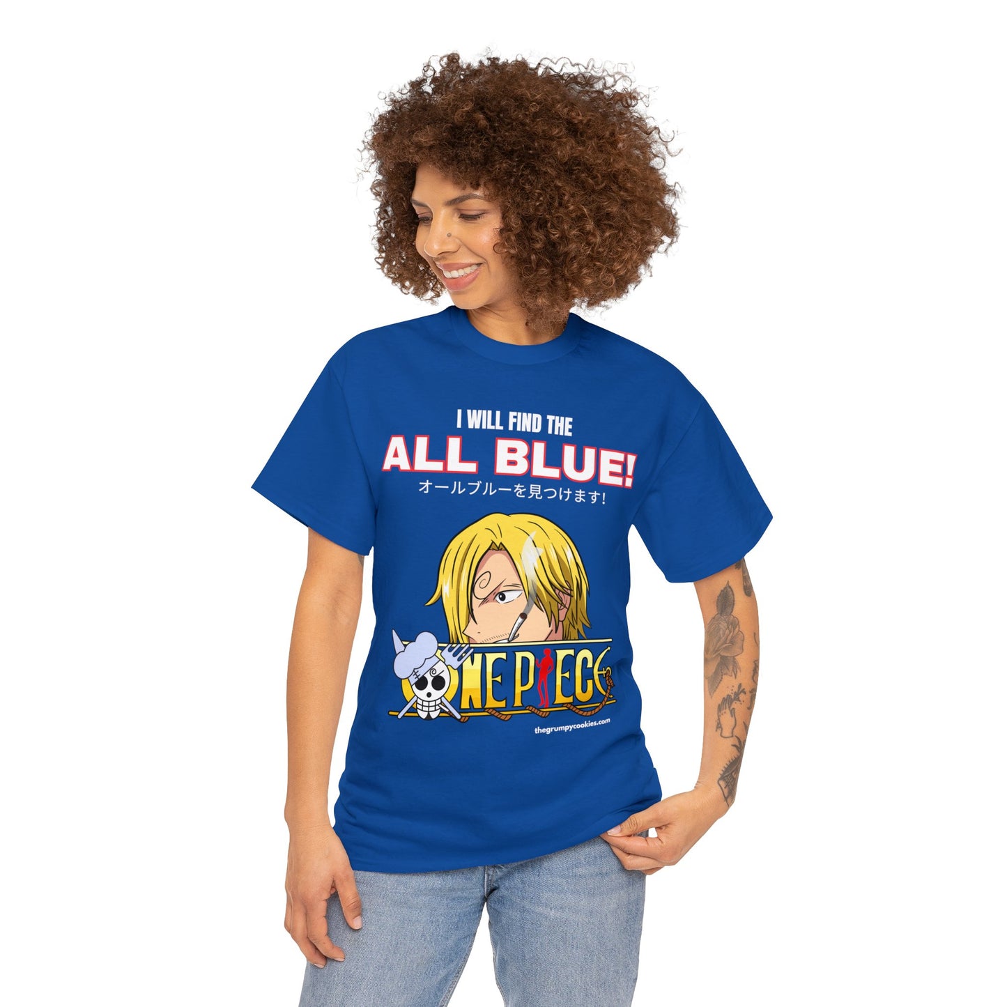 One Piece - Find the All Blue Unisex Heavy Cotton Tee