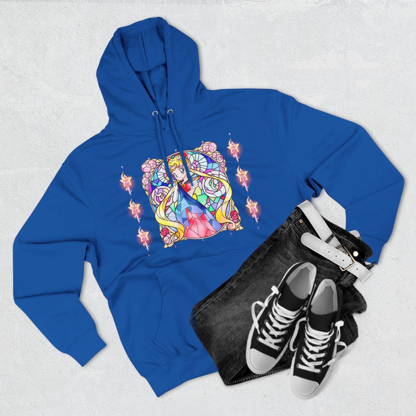 Sailor Moon - Stained Glass Sailor Power Pullover Hoodie