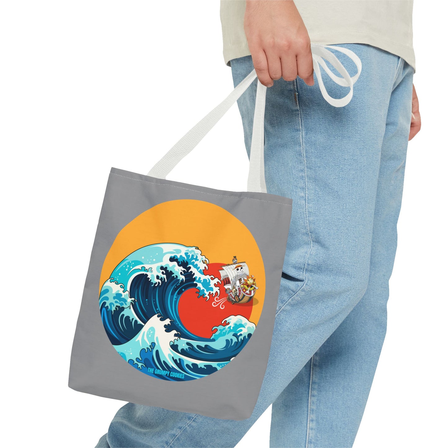 One Piece - Riding the Wave Grey Tote Bag