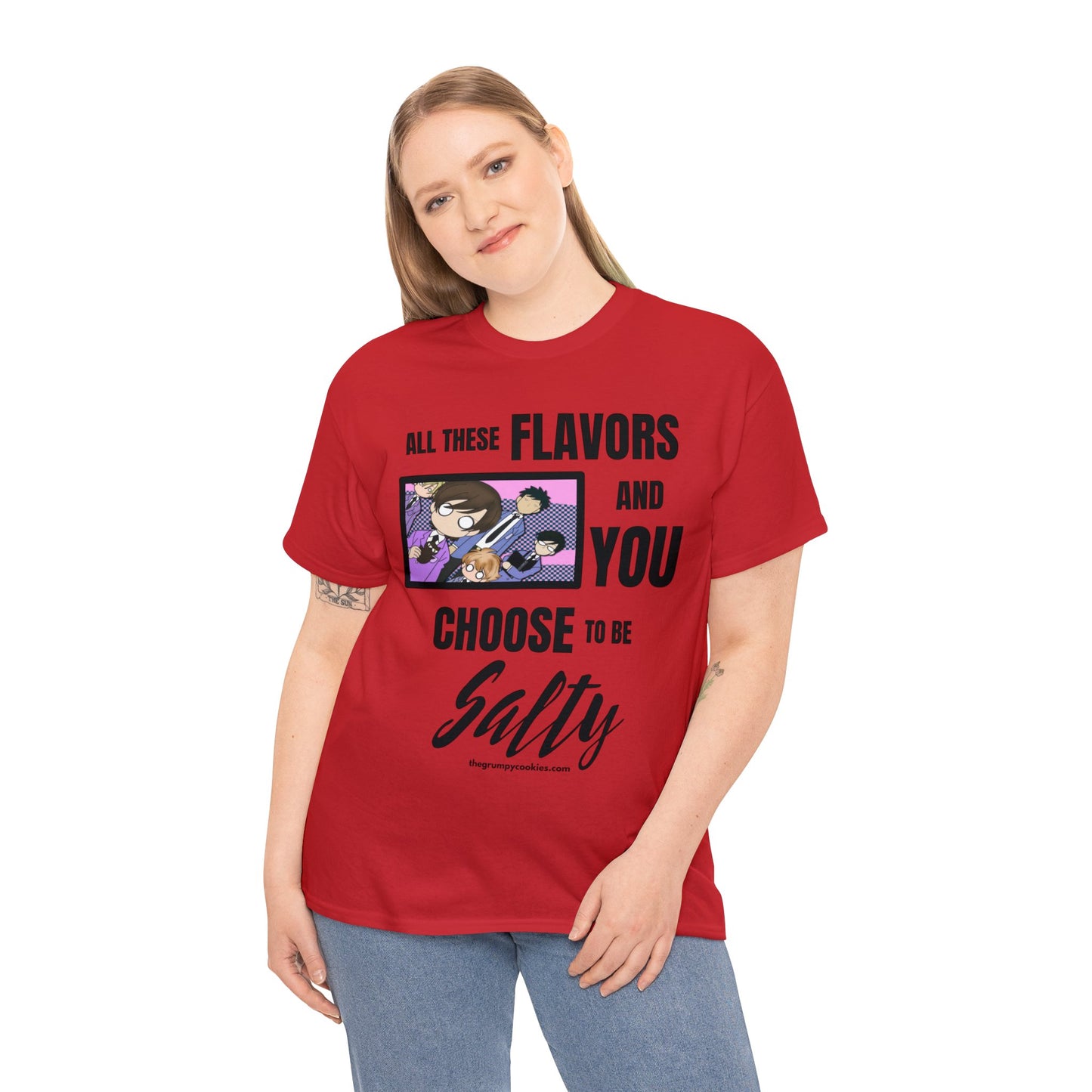 Ouran High School Host Club - Shocked Hosts Choose to Be Salty Unisex Heavy Cotton Tee