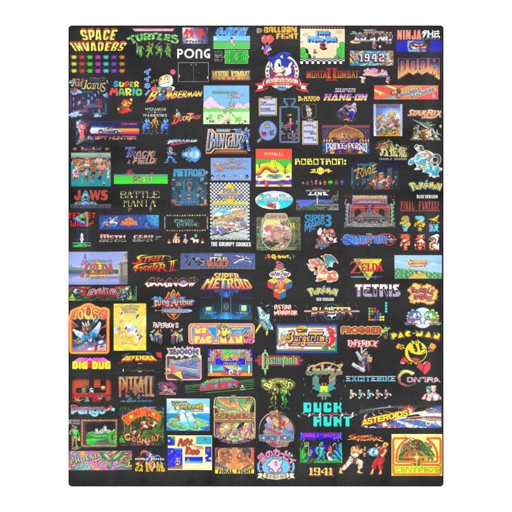 The Grumpy Cookies - Old School Gamer 3-Piece Queen Bedding Set
