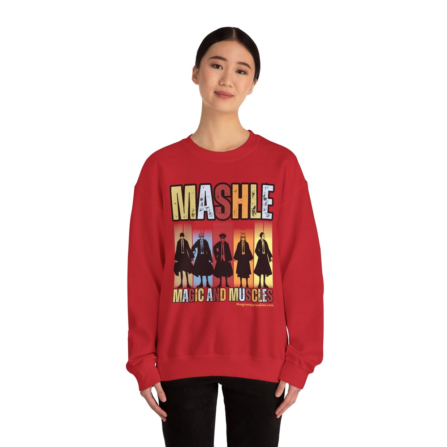 Mashle - Team No Magic Unisex Heavy Blend™ Crewneck Sweatshirt
