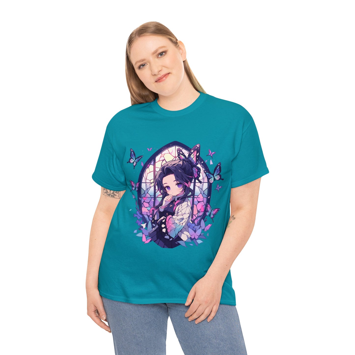 Demon Slayer - Stained Glass Shinobu Kocho Series Unisex Heavy Cotton Tee
