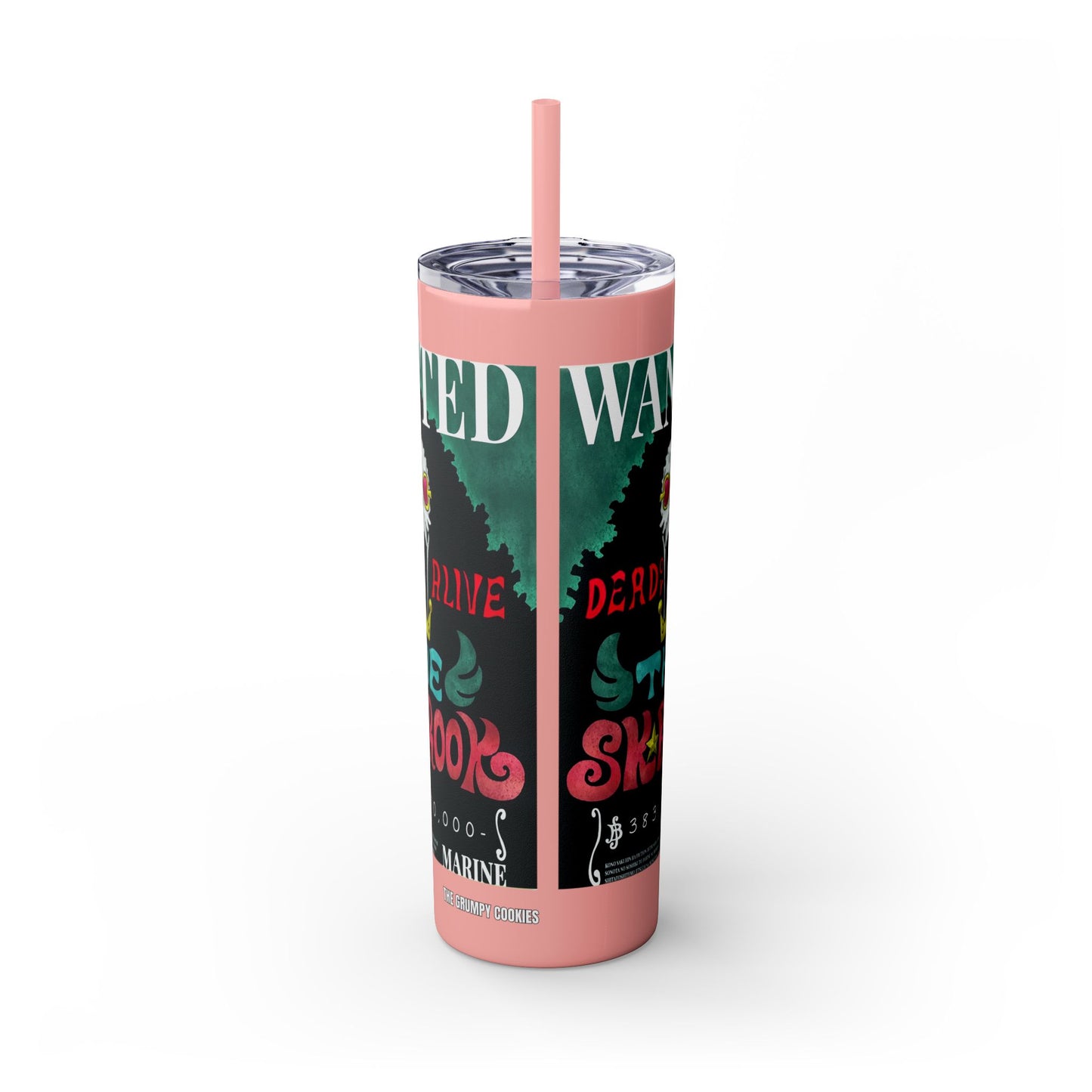 One Piece - Brook Wanted Poster Tumbler with Straw, 20oz
