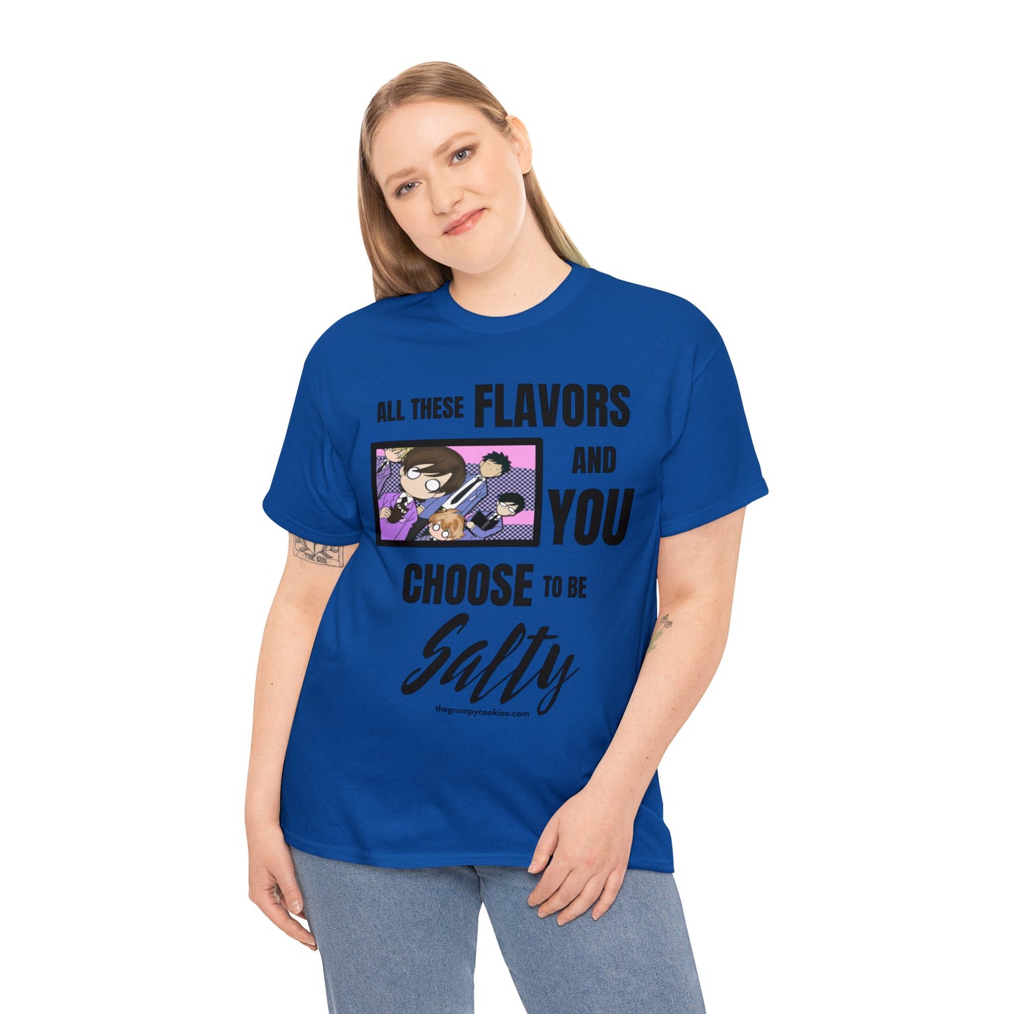 Ouran High School Host Club - Shocked Hosts Choose to Be Salty Unisex Heavy Cotton Tee