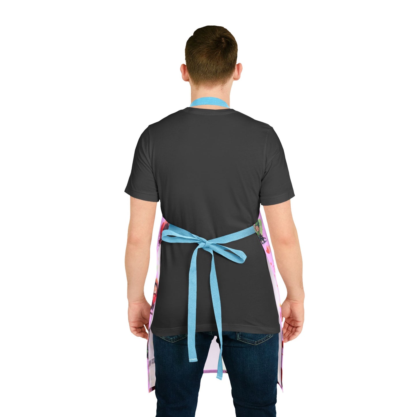 Chibi Anime Friends - Lotsa Love Pink Graphic Kitchen Apron