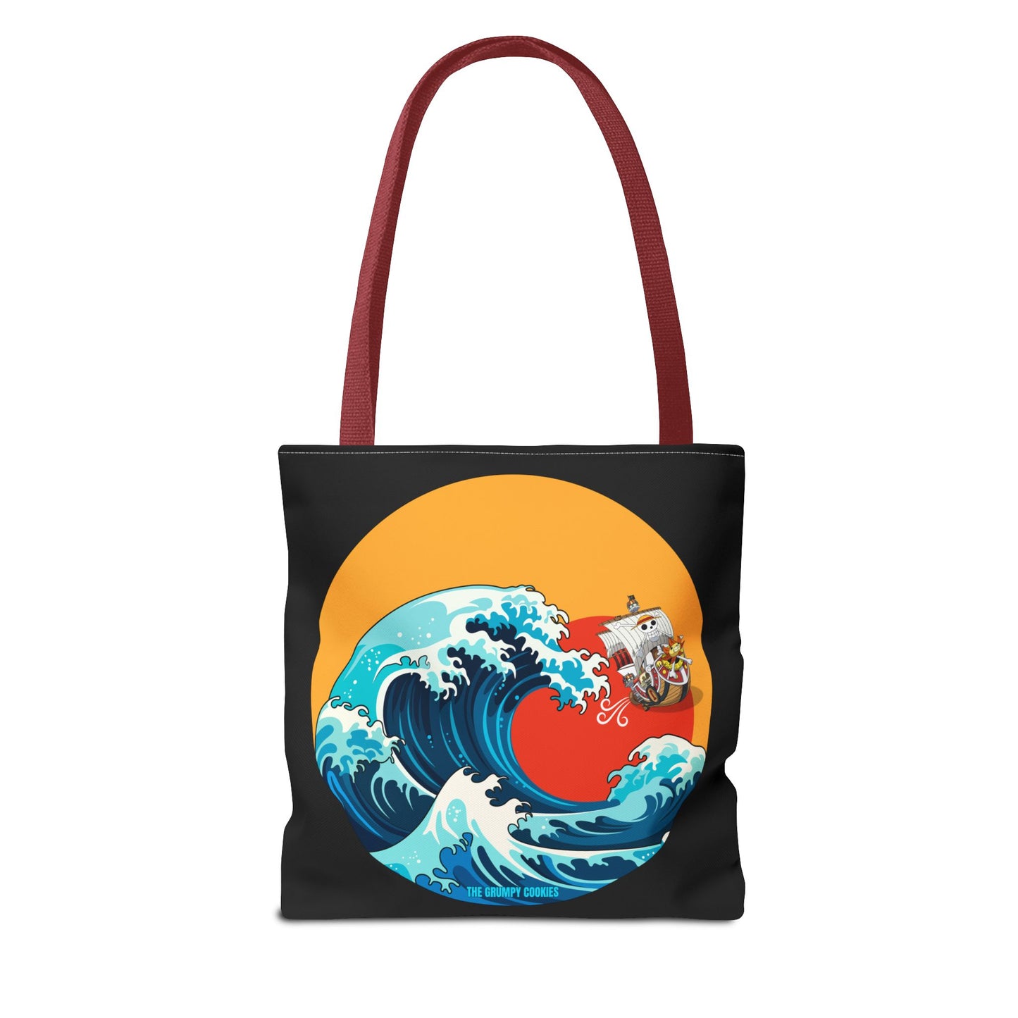 One Piece - Riding the Wave Black Tote Bag